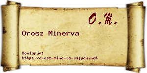 Orosz Minerva névjegykártya